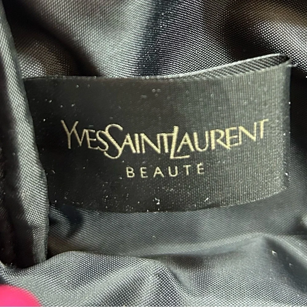 Yves Saint Laurent Black and Gold Cosmetic Bag